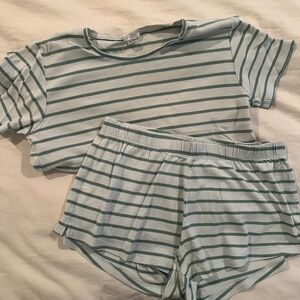 Lake Pajamas Pima Cotton Crew Short Set Size M